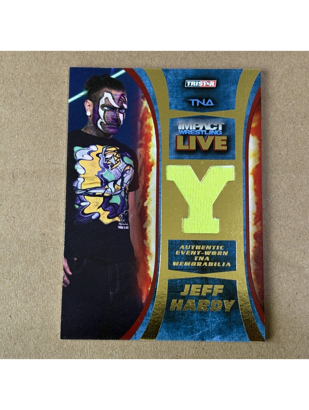 2013 TRISTAR TNA Impact Wrestling Live Jeff Hardy #M5 Gold #/50